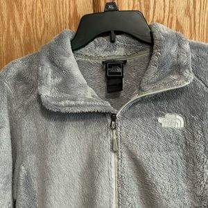 Women’s The North Face “Osito” Gray Fur Jacket size Medium